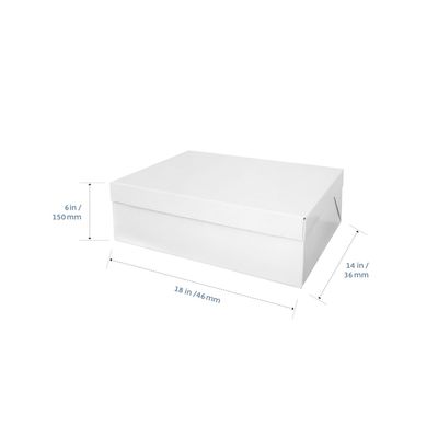 18x14x6(H)in RECT/HALF SLAB CAKE BOX+LID