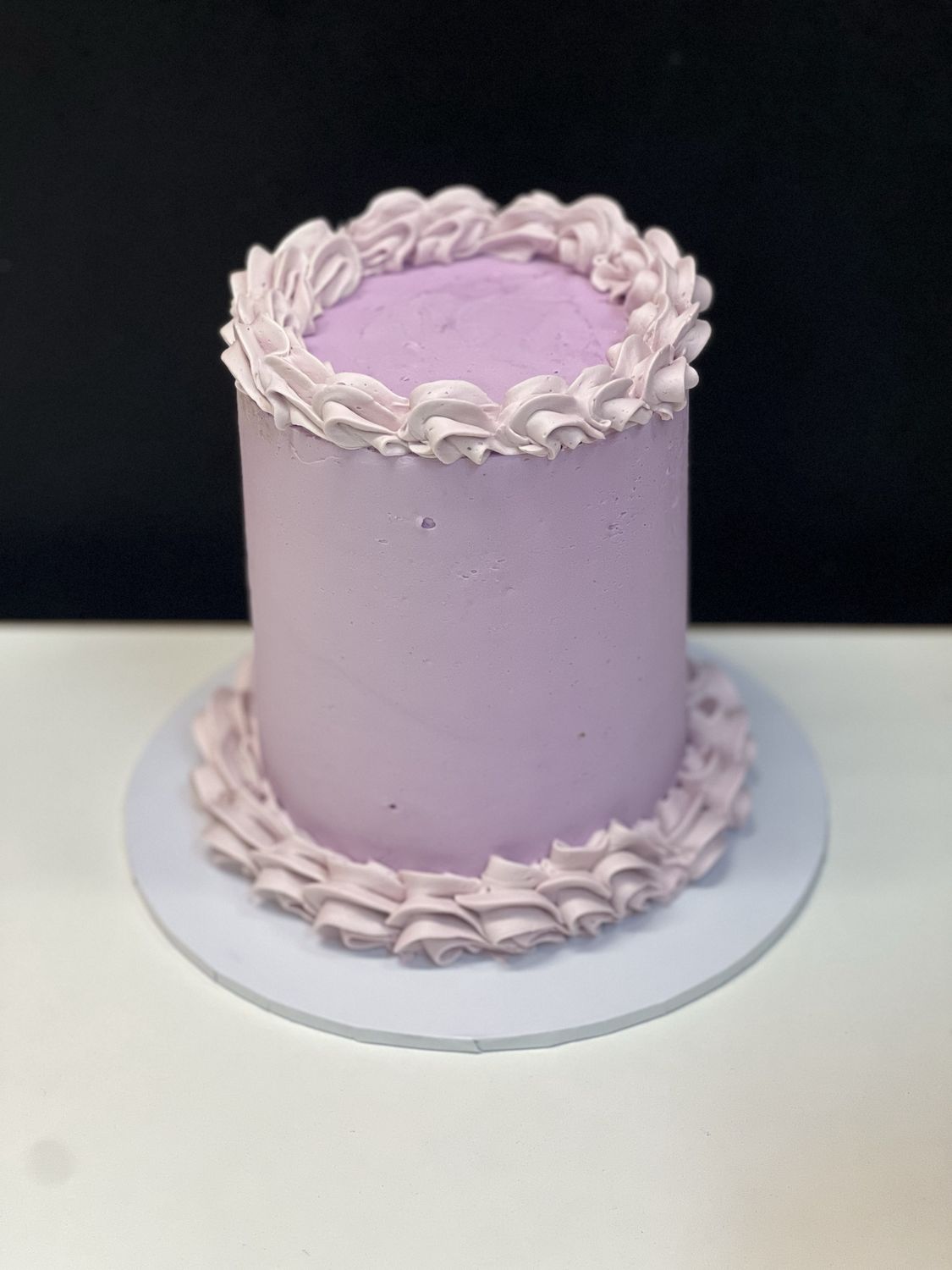 Small pastel purple cake