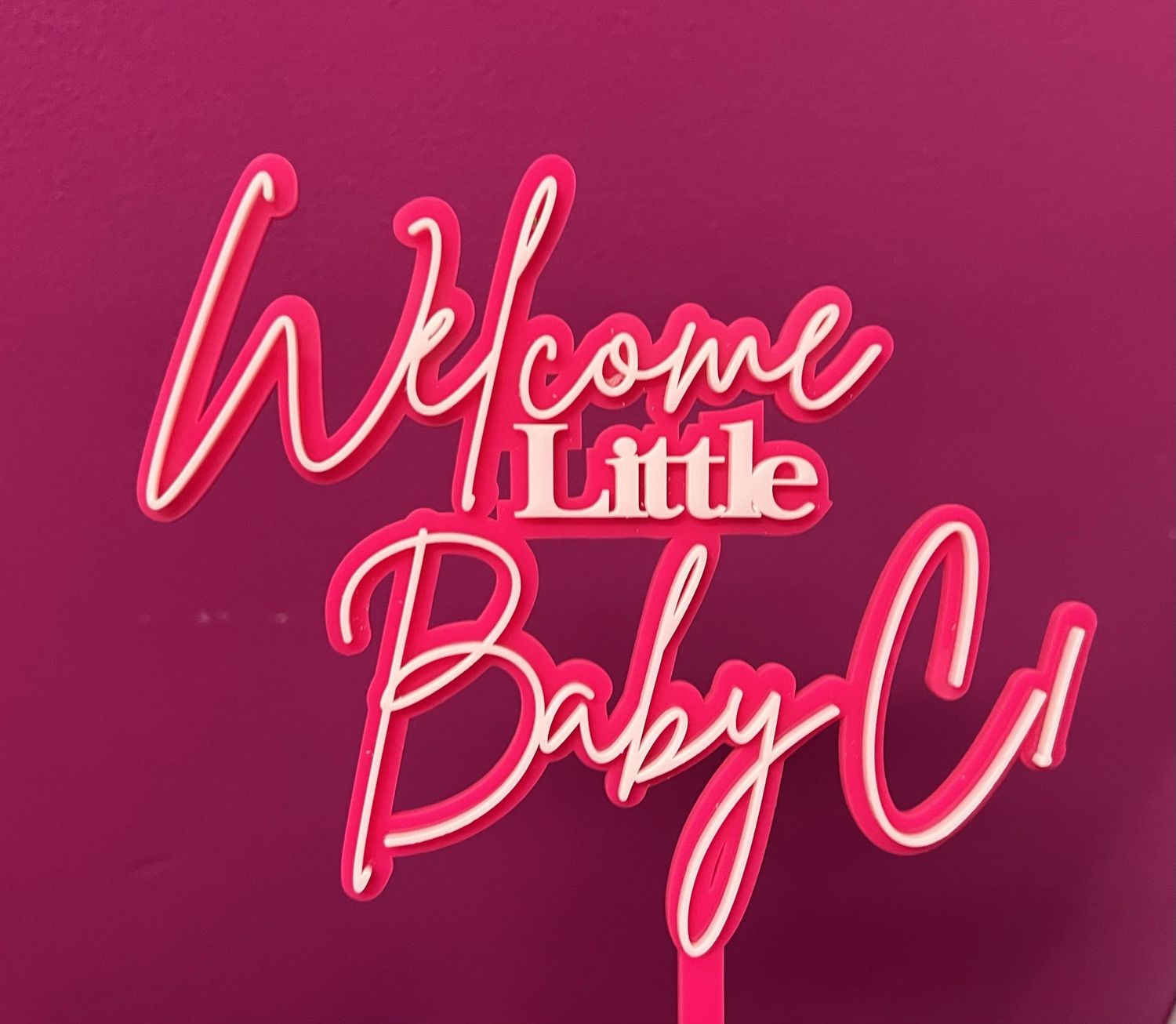 Welcome Little Baby Cake Topper