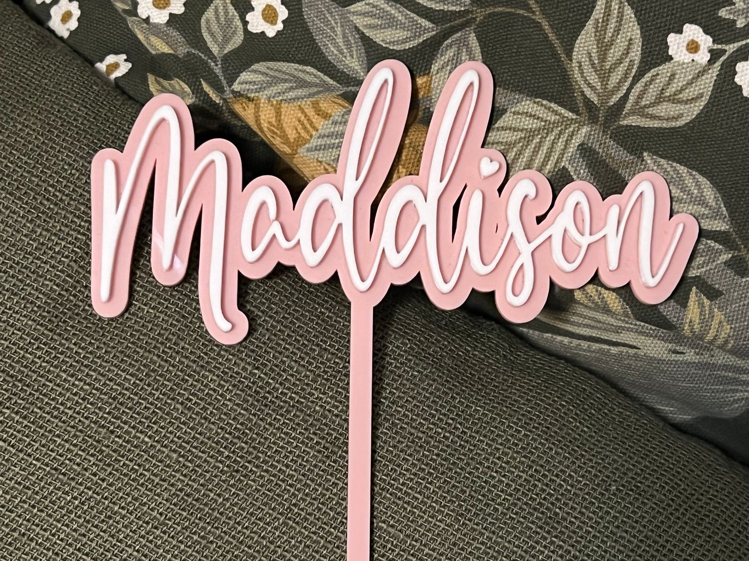 Custom Double  Name Cake Topper