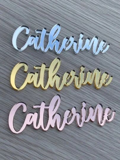 CUSTOM CAKE FROPPER SINGLE NAME PLAQUE
