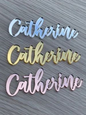 CUSTOM CAKE FROPPER SINGLE NAME PLAQUE
