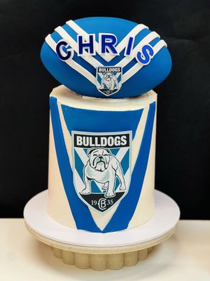 Bulldogs NRL Buttercream Cake
