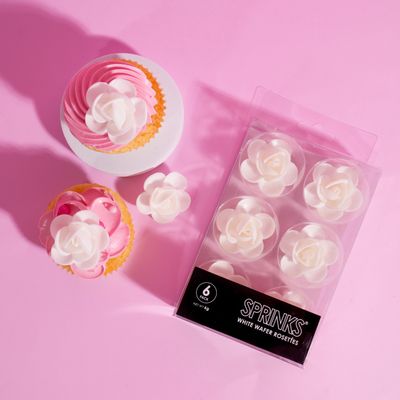 WAFER PAPER ROSETTE FLOWERS (6 Pack)