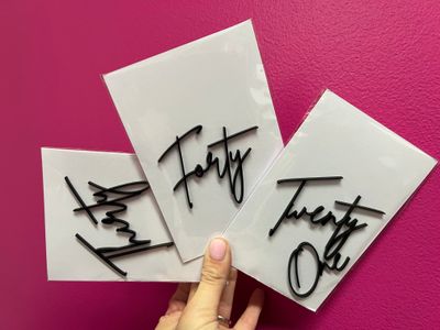 Number cake froppers in this font only