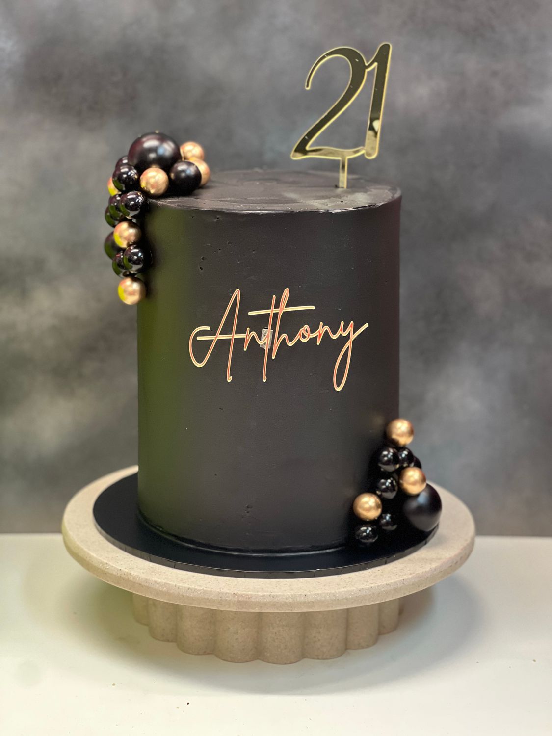 Black Buttercream Cake