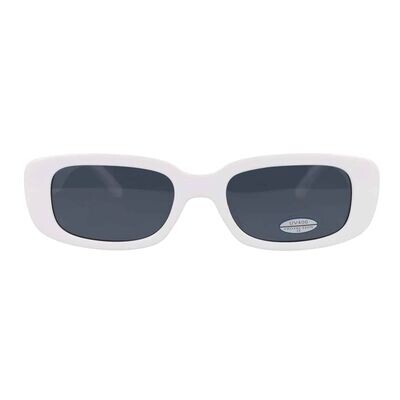 Occhiali Da Sole modello vintage colore bianco protezione lenti UV400