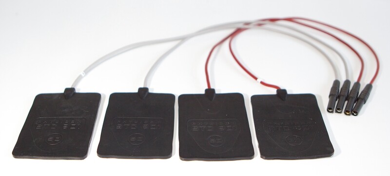 Set 4 Stk Plattenelektrode 50 cm² für Therapiekanal A (2x) und B (2x)