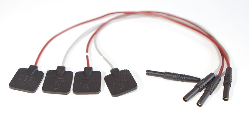 Set 4 Stk Plattenelektroden 10 cm² für Therapiekanal A (2x) und B (2x)