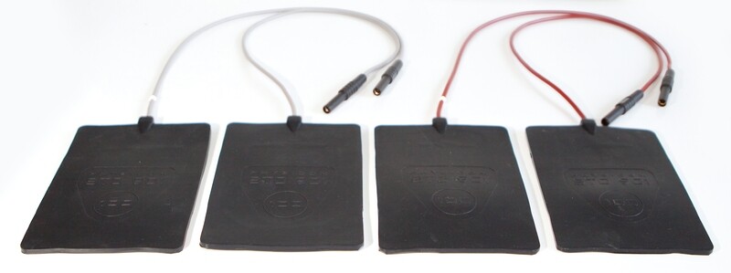 Set 4 Stk Plattenelektrode 100 cm² für Therapiekanal A (2x) und B (2x)