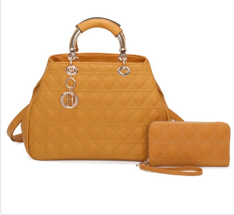 Mustard gold purse with wallet