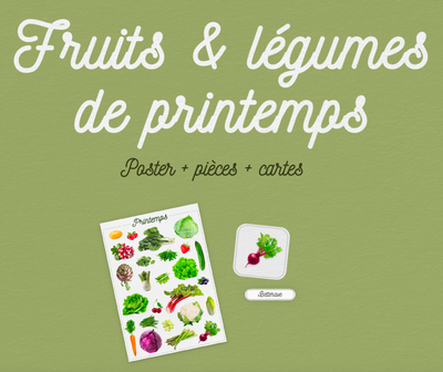 ​Poster des fruits et légumes - Version Printemps