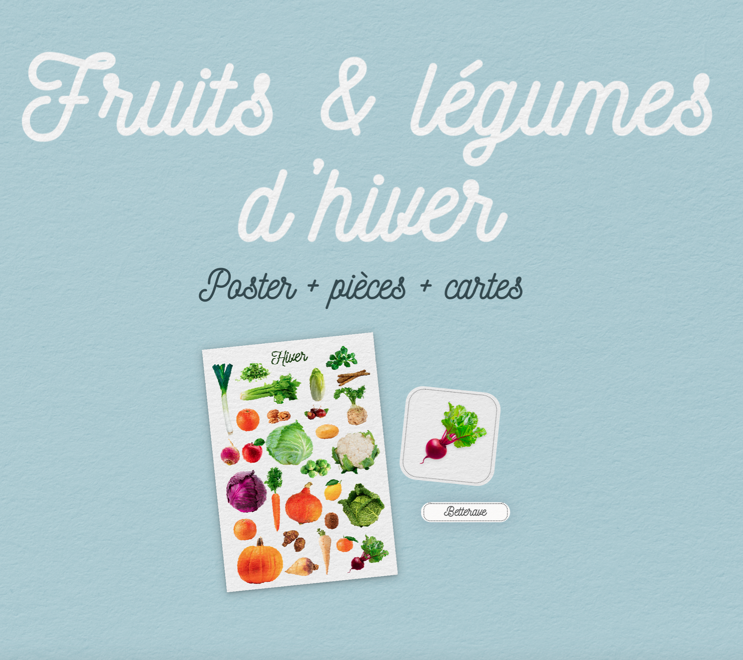 Poster des fruits et légumes - Version Hiver