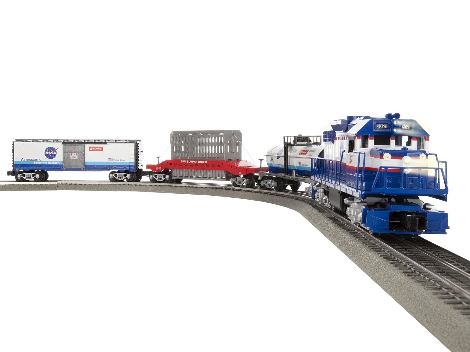 LIONEL 2123080 | O GAUGE | LIONCHIEF | SPACE LAUNCH GP38 FREIGHT SET