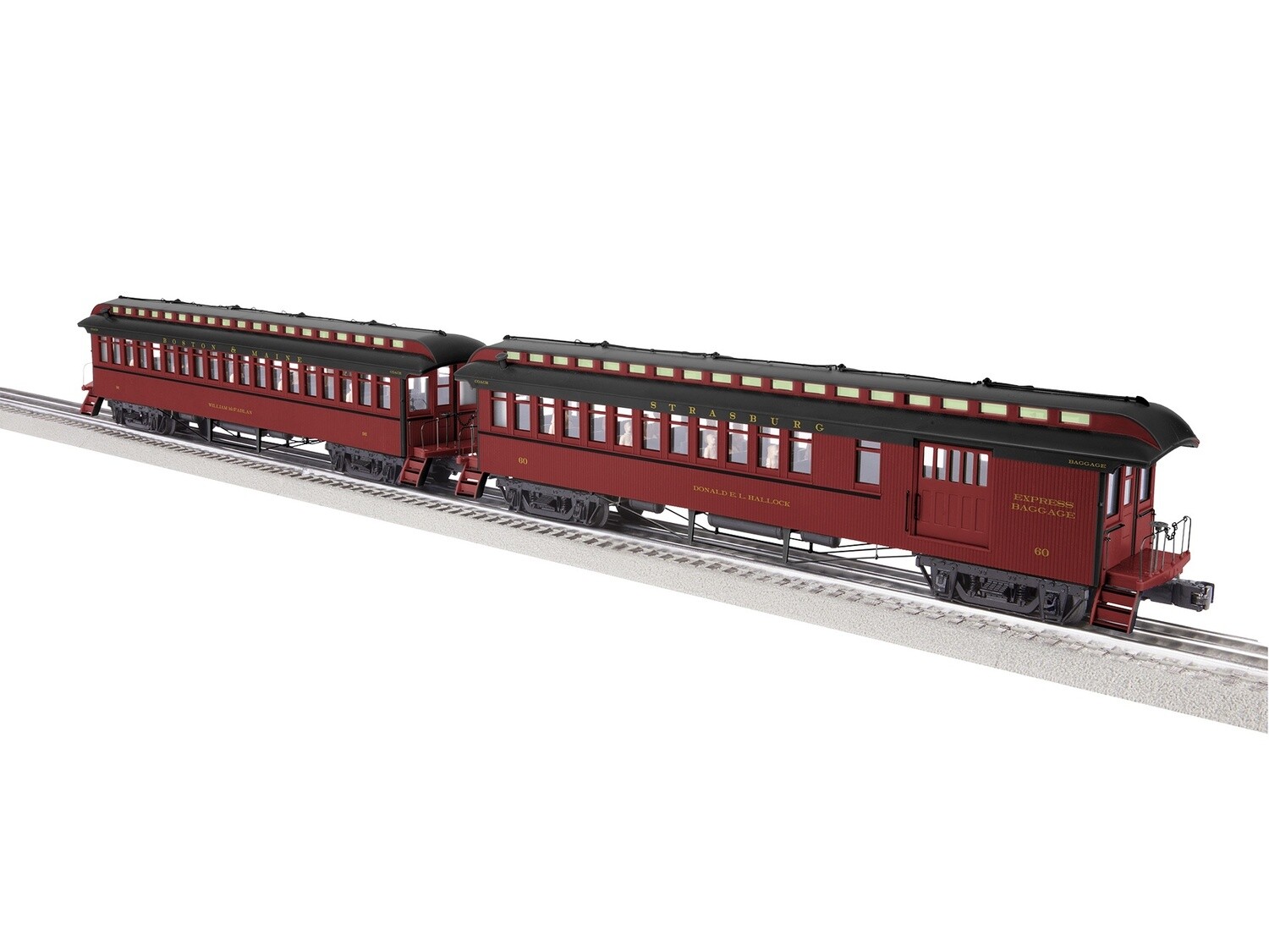 LIONEL 2227180 | O SCALE | STRASBURG RR (2000S) WOOD COACH/COMBINE 2-PACK #2