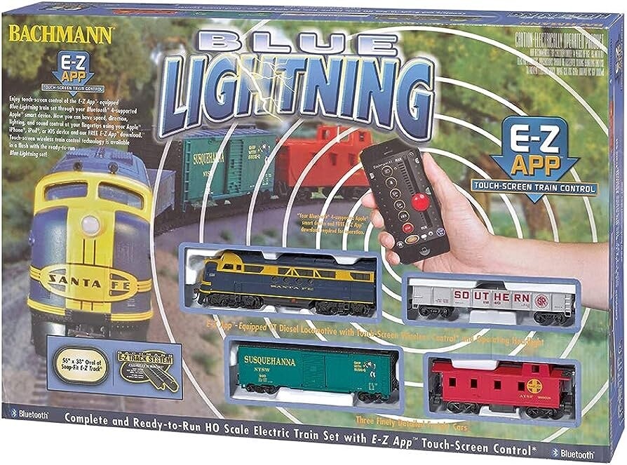 BAC01501 | HO SCALE | BLUE LIGHTNING TRAINSET WITH E-Z APP  CONTROL
