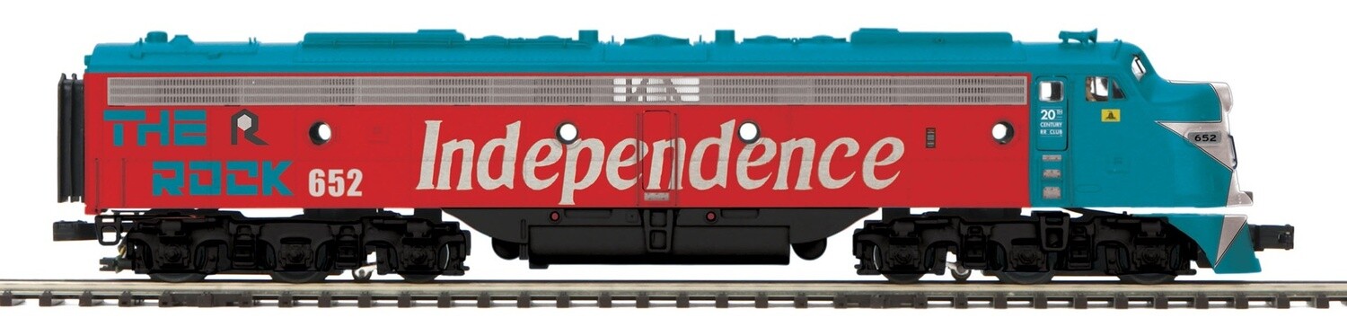MTH20-21249-1 | O GAUGE | O Scale Premier E-8 A Unit Diesel Engine w/Proto-Sound 3.0 (Hi-Rail Wheels) | Rock Island (Independence)