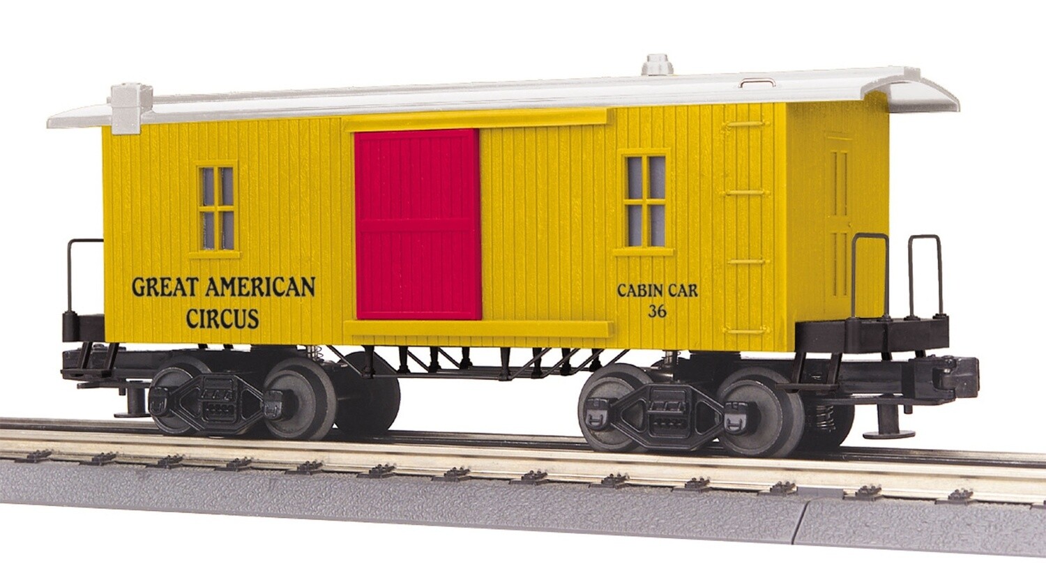 MTH30-77239 | O Gauge | RailKing Woodsided Caboose (19th Century) | Circus