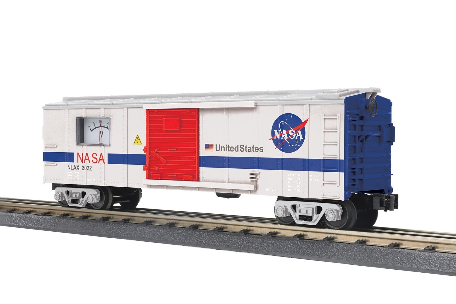 MTH30-71122 | O Gauge | RailKing Box Car w/Power Meter | NASA