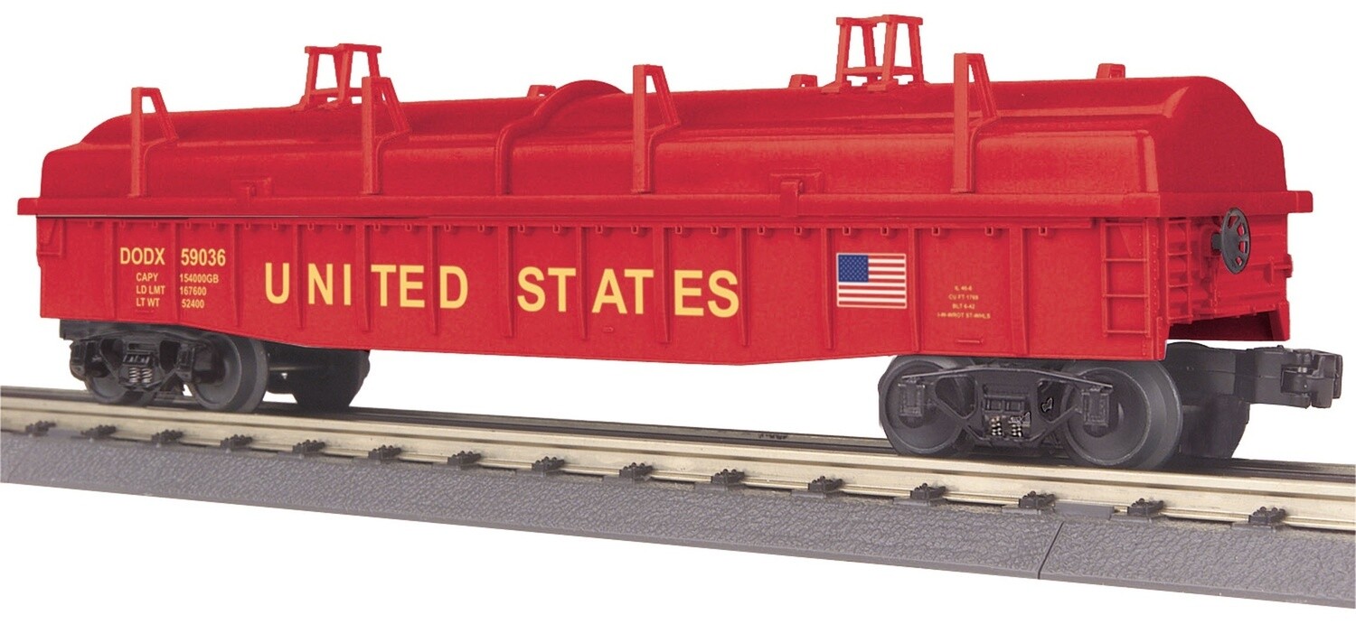 MTH30-72109 | O Gauge | RailKing Gondola Car w/Cover | U.S. Army
