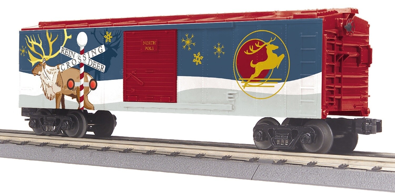 MTH30-74888 | O Gauge | RailKing Box Car w/Blinking LEDs | North Pole