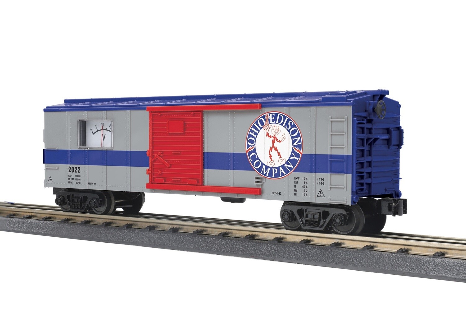 MTH30-71124 | O Gauge | RailKing Box Car w/Power Meter | Ohio Edison