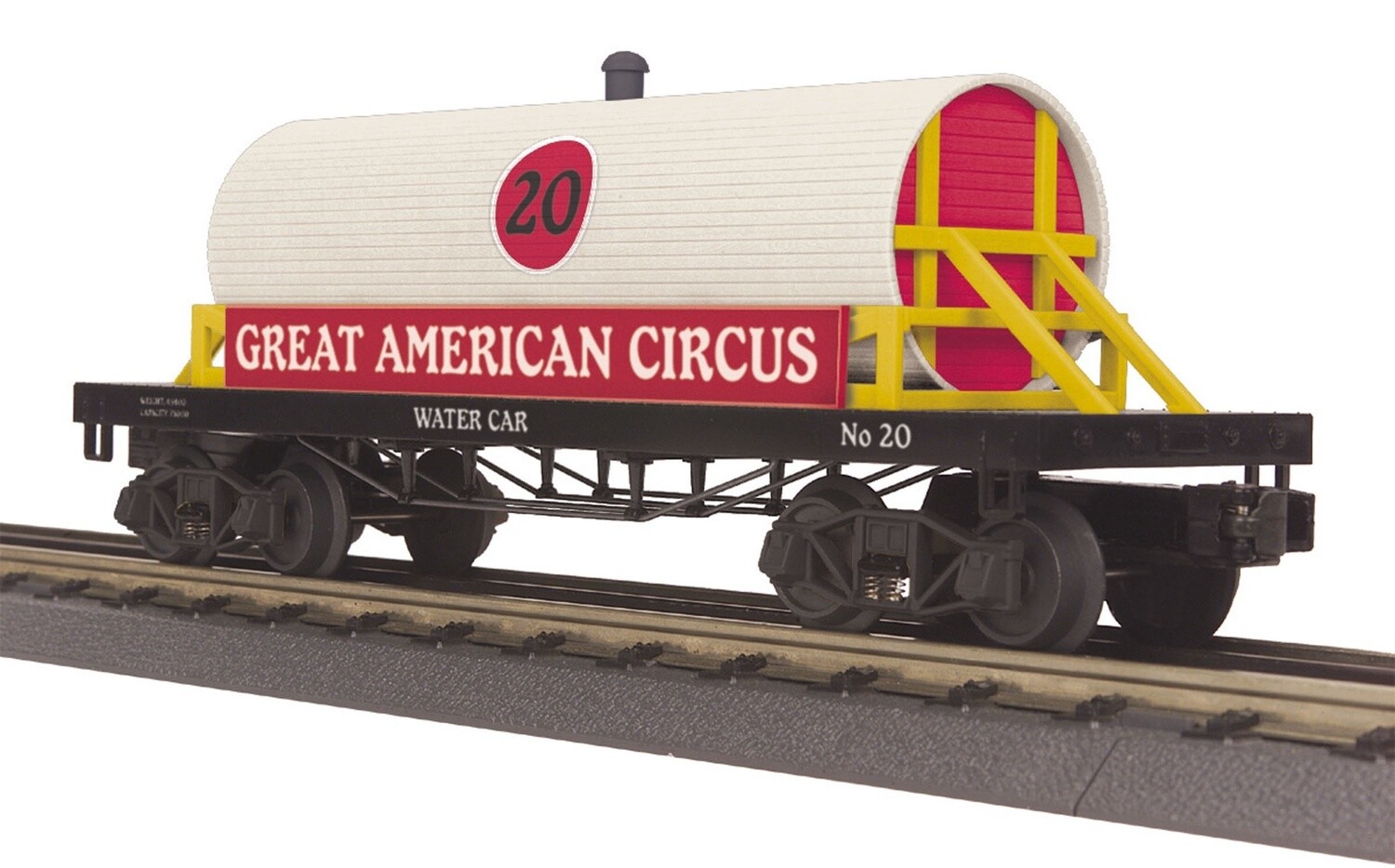 MTH30-73407 | O Gauge | RailKing Wooden Tank Car - 19th Century | Circus