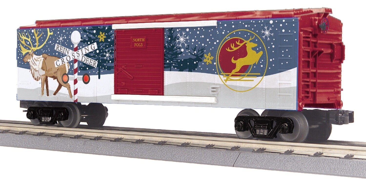 MTH30-74936 | O Gauge | RailKing Box Car w/Blinking LEDs |  North Pole