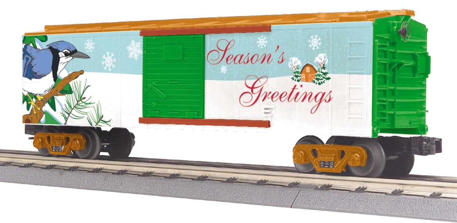 MTH30-74693 | O Gauge | RailKing Box Car | Season's Greetings