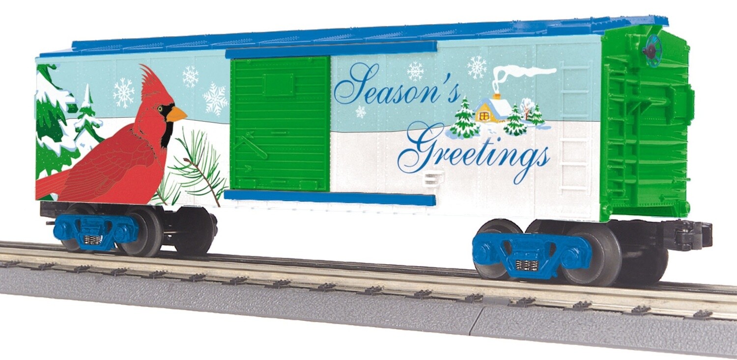 MTH30-74657 | O Gauge | RailKing Box Car | Season's Greetings
