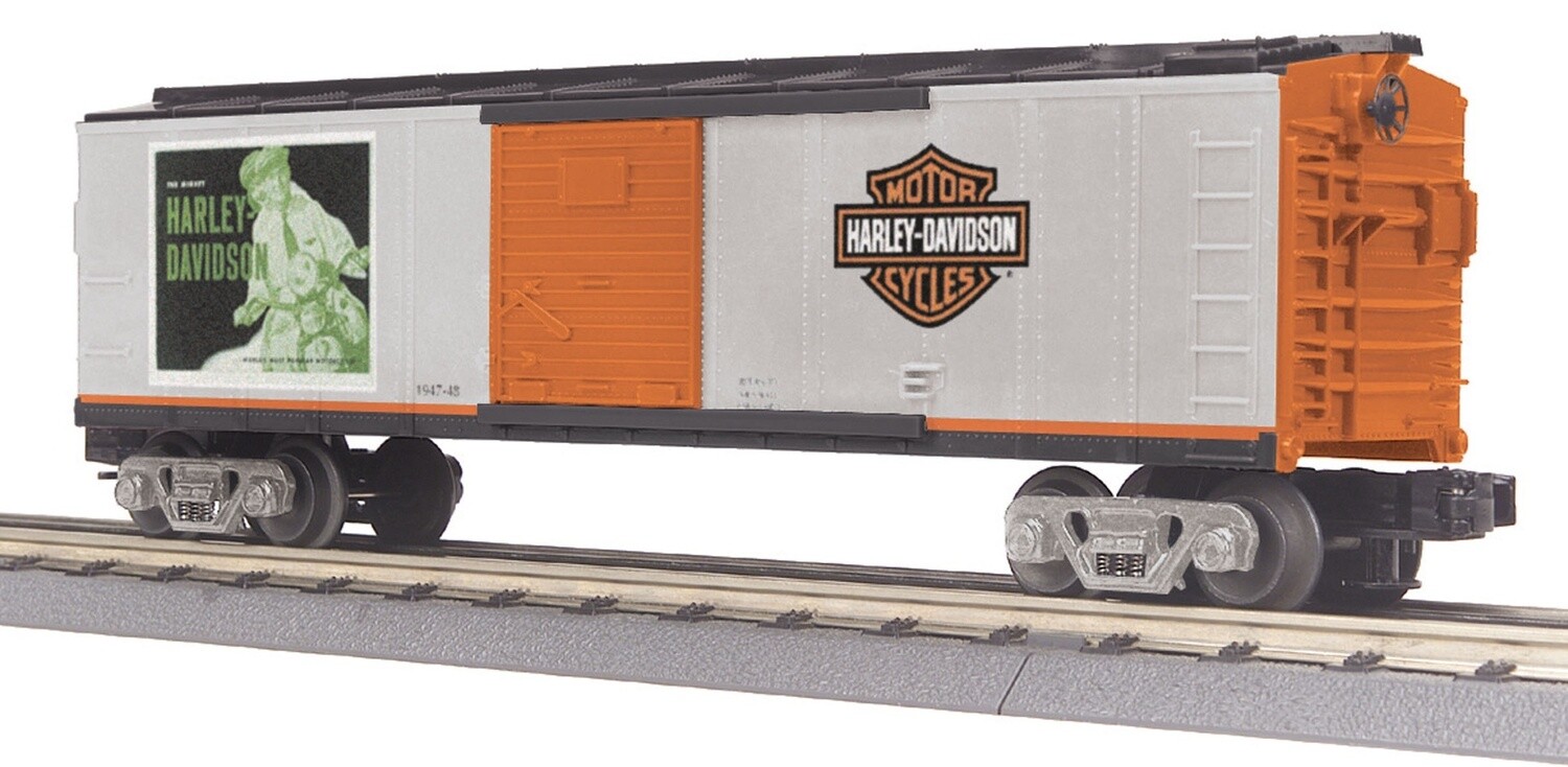 MTH30-74158 | O Gauge | RailKing Box Car |  Harley-Davidson