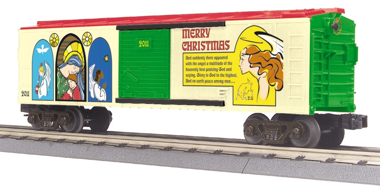 MTH30-74656 | O Gauge | RailKing Box Car | Christmas