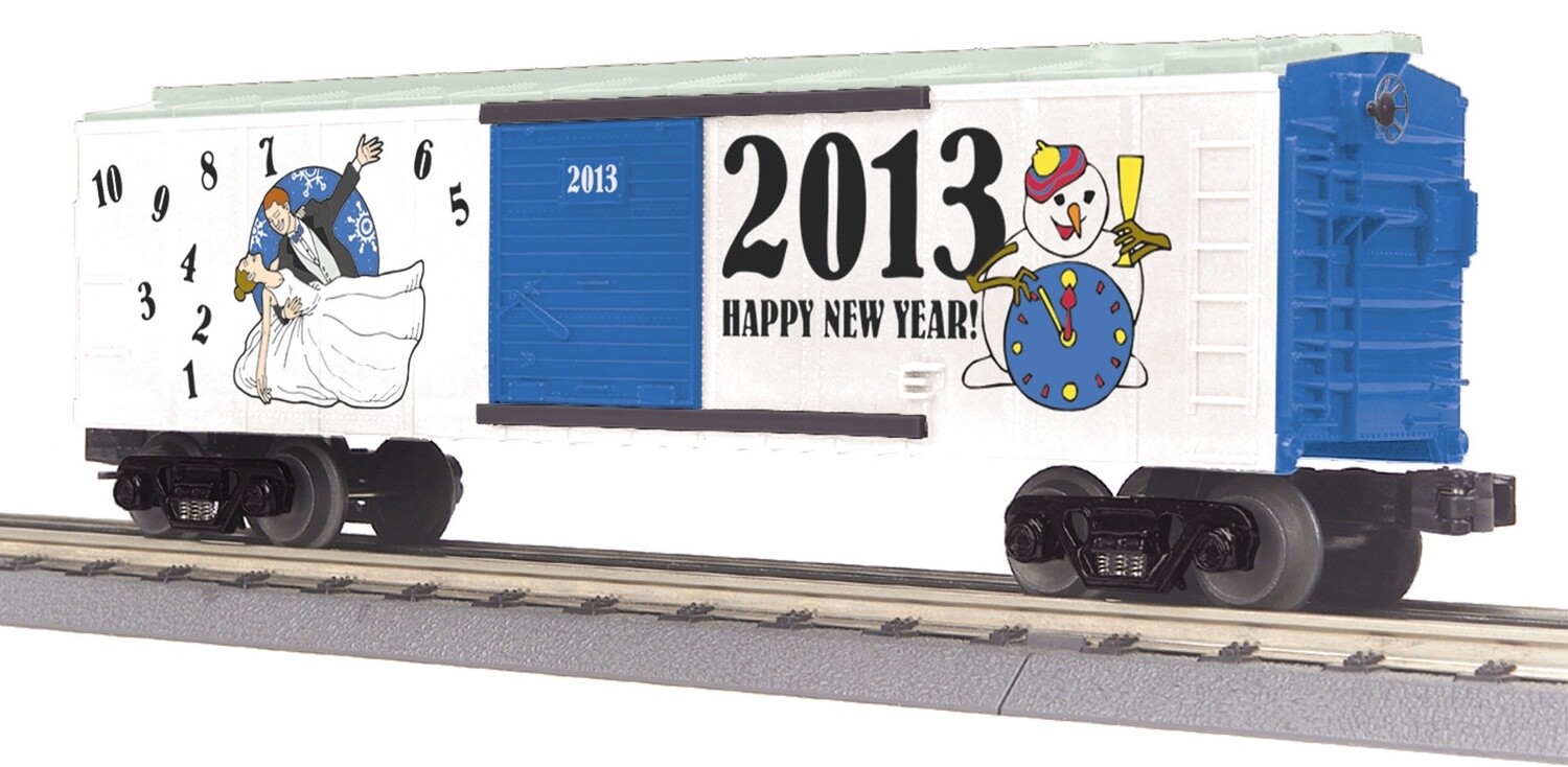 MTH30-74694 | O Gauge | RailKing Box Car | New Years 2013