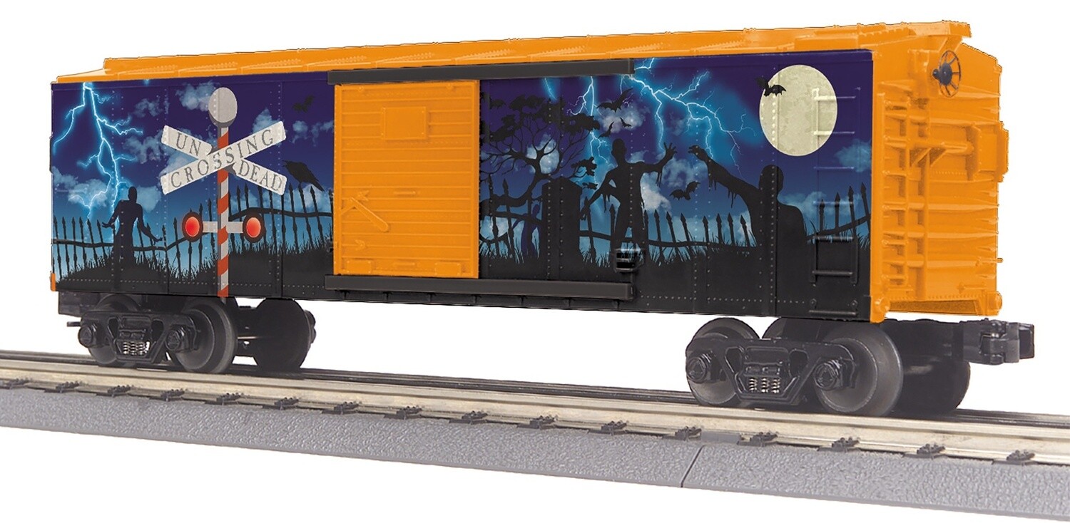 MTH30-71108 | O Gauge | RailKing Box Car w/Blinking LEDs  | Halloween