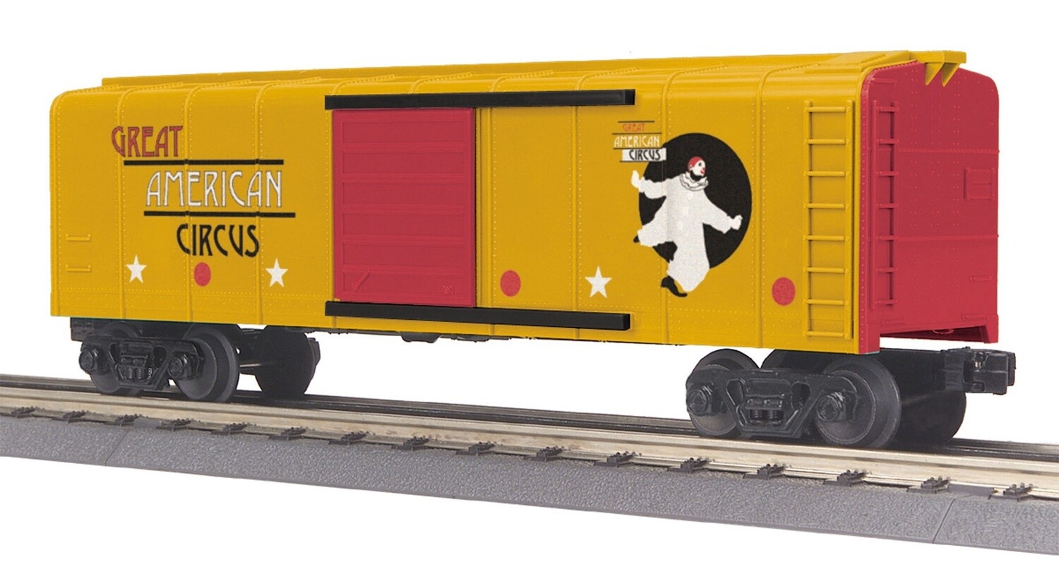 MTH30-74522 | O Gauge | RailKing Rounded Roof Box Car | Circus