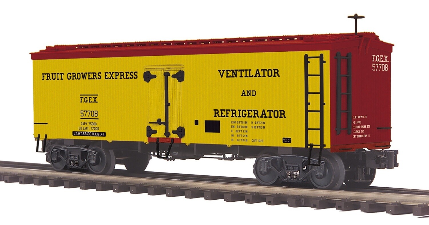 MTH20-94622 | O Gauge | Premier 36’ Woodsided Reefer Car |  Fruit Growers Express