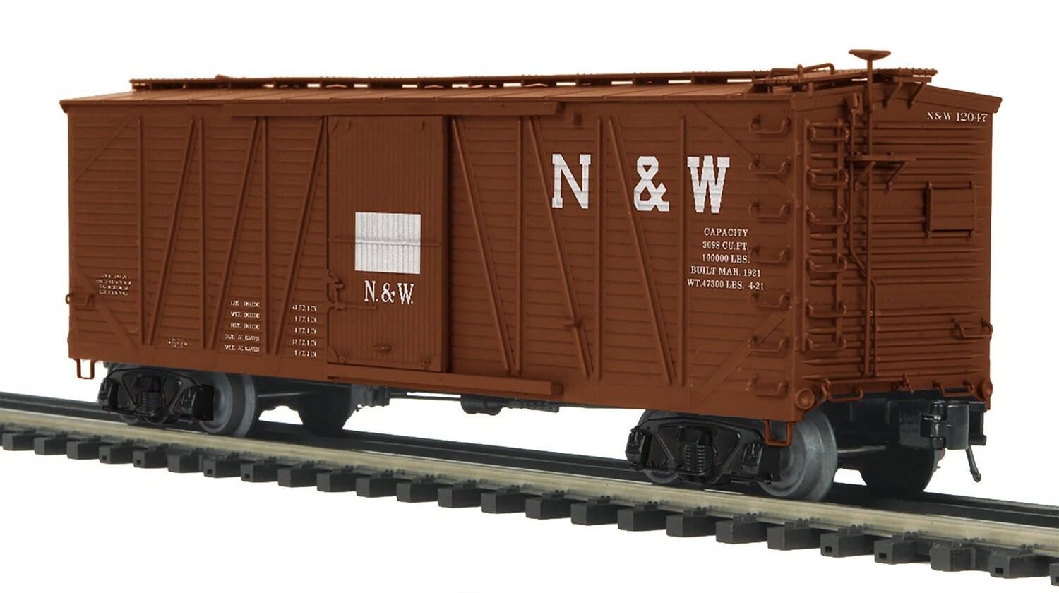 MTH20-93957 | O Gauge | Premier 40’ USRA Single Sheathed Box Car | Norfolk and Western