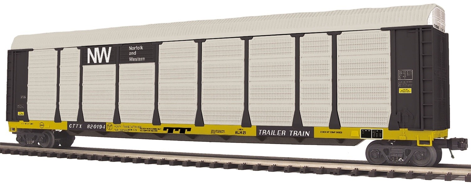 MTH20-95340 | O Gauge | Premier Corrugated Auto Carrier | Norfolk and Western