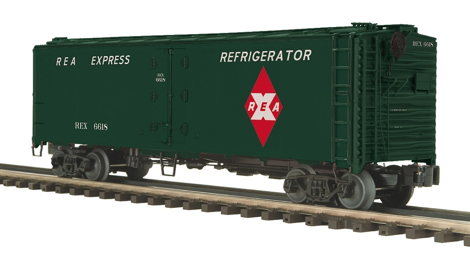 MTH20-94581 | O Gauge | Premier 40’ Steel Sided Reefer Car | Railway Express Agency