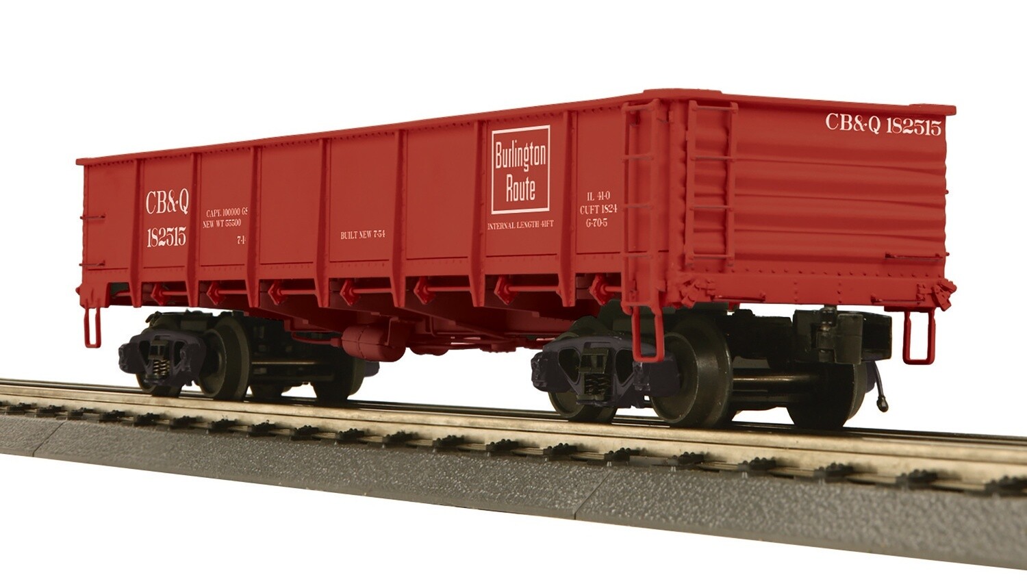 MTH20-95481 | O Gauge | Premier 55 Ton All Steel Drop Bottom Gondola Car | Burlington Route