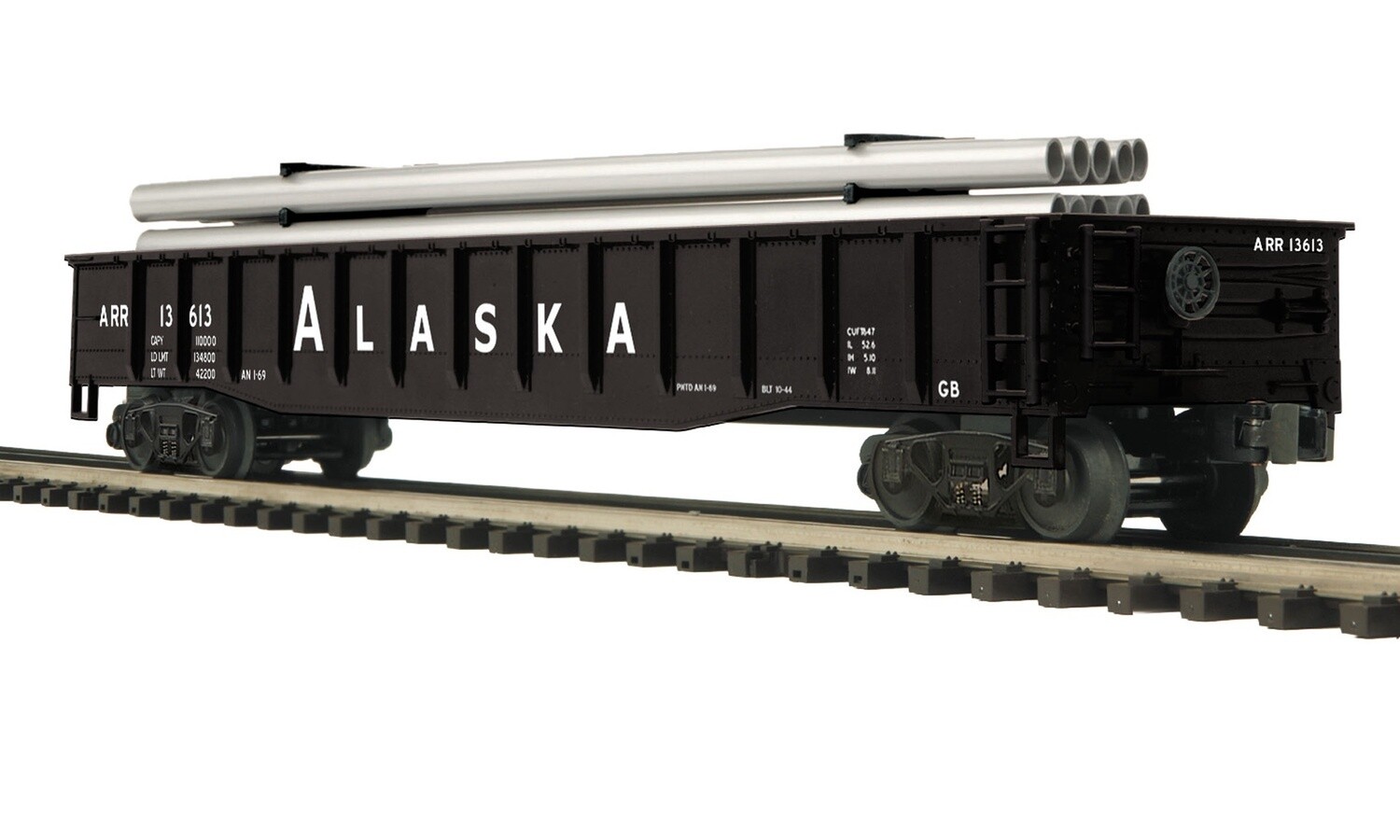 MTH20-98756 | O Gauge | Premier Gondola Car w/Pipe Load | Alaska