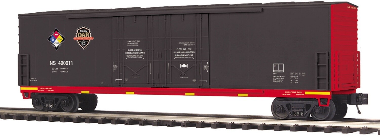 MTH20-93699 | O Gauge | Premier 50' Dbl. Door Plugged Boxcar | Norfolk Southern (First Responders Hazmat Safey Train)