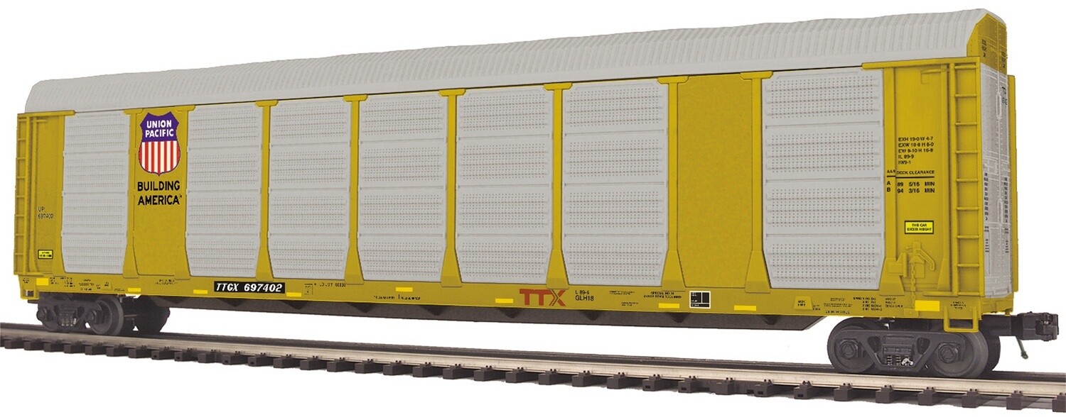 MTH20-95445 | O Gauge | Premier Corrugated Auto Carrier | Union Pacific