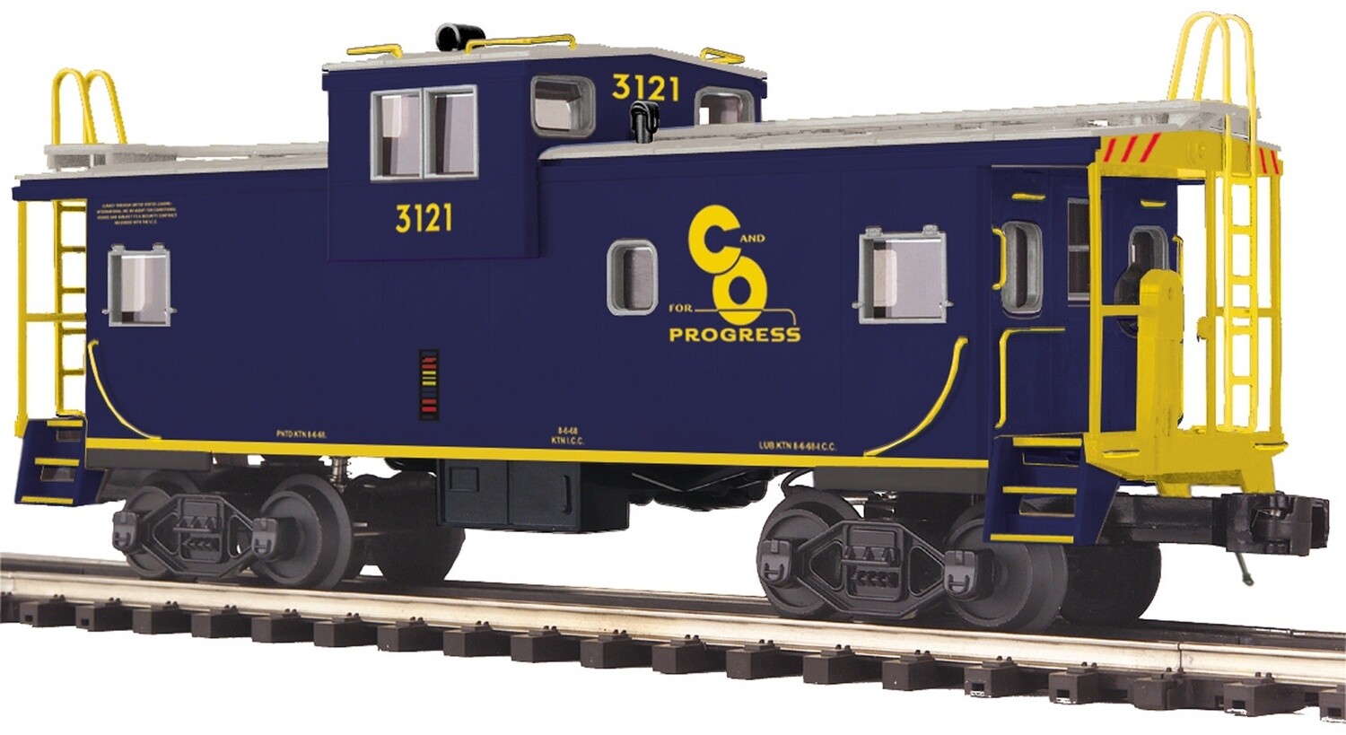 MTH20-91698 | O Gauge | Premier Extended Vision Caboose | Chesapeake &amp; Ohio