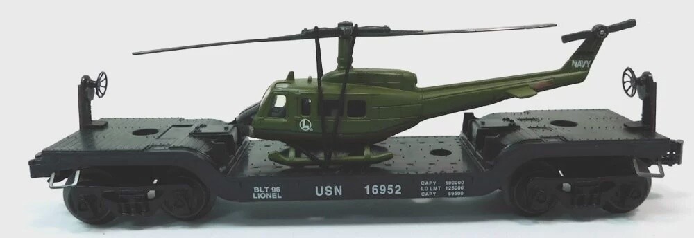16952 -US NAVY FLATCAR WITH ERTL HELICOPTER