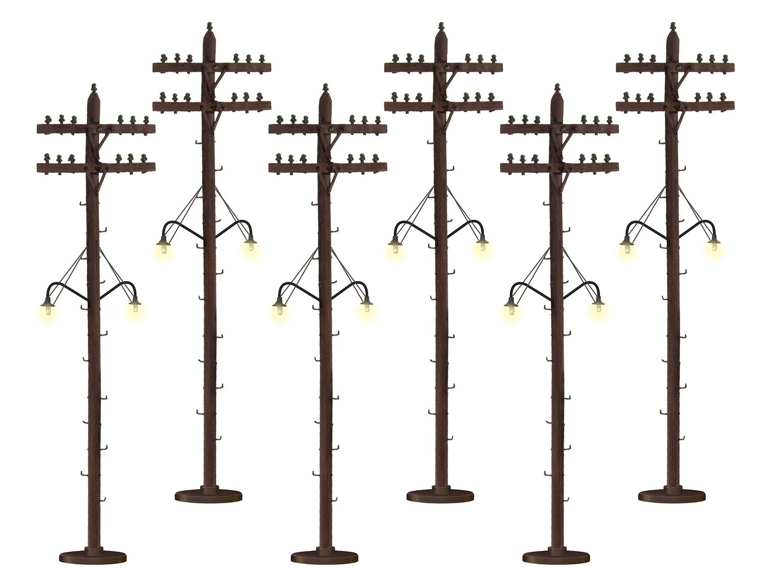 37995 - LIGHTED SCALE TELEPHONE POLES