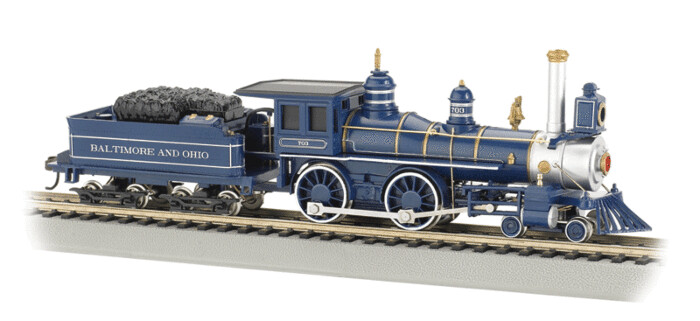 BAC51144 | HO | 4-4-0 American Standard DC | Baltimore &amp; Ohio (Royal Blue, blue, silver)