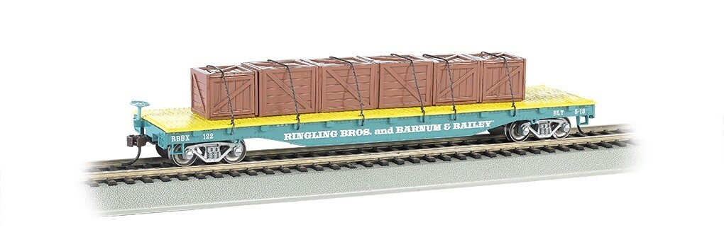 BAC16606 | HO | FLAT CAR W/ CRATES, BLUE | RINGLING BROS. &amp; BARNUM &amp; BAILEY™
