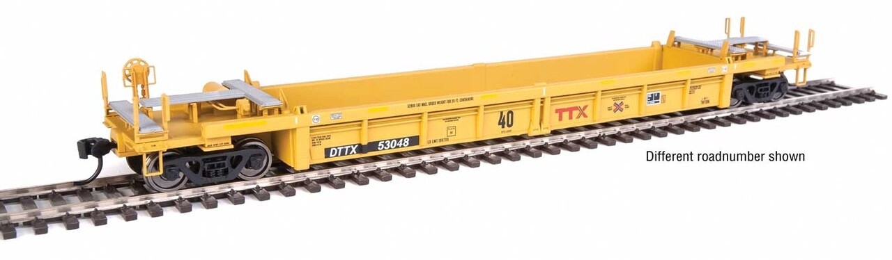 910-8409 | HO | Thrall Rebuilt 40' Well Car | Trailer-Train TTX 'Small Red TTX and Next Road' Logo DTTX #53125