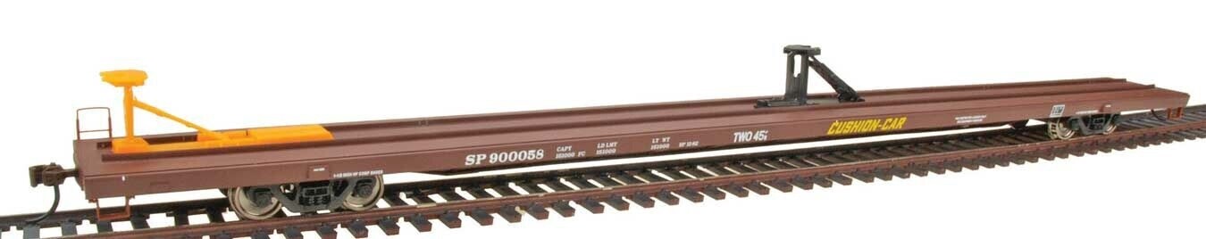920-104204 | HO | 89' Bethlehem Flush-Deck Flatcar | outhern Pacific(TM) #900050 (oxide, white; Pullman & ACF Hitches) 920-104204 | HO | 89' Bethlehem Flush-Deck Flatcar | outhern Pacific(TM) #900050 (oxide, white; Pullman & ACF Hitches)